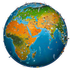 Global Node Distribution Map Graphic